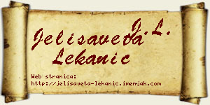 Jelisaveta Lekanić vizit kartica